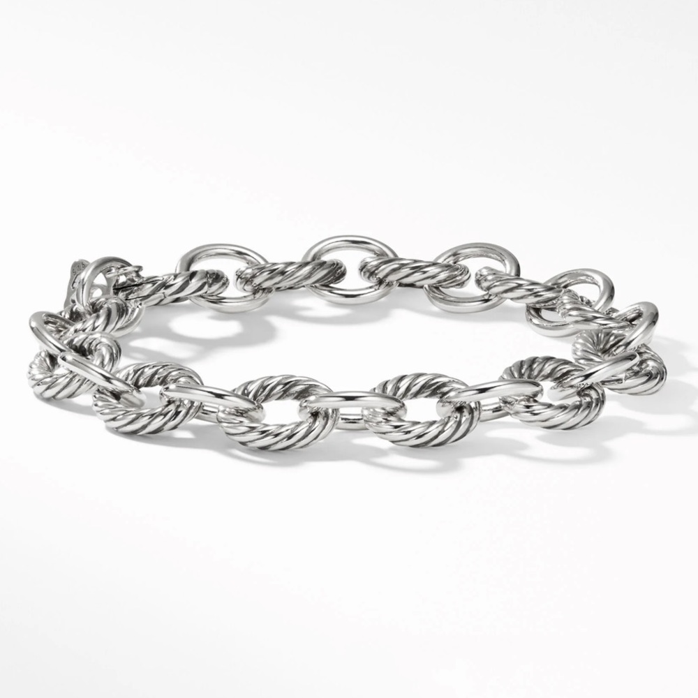 Oval Link Chain Bracelet in Sterling Silver